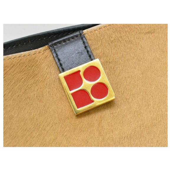 Kate Spade Made in Italy Dot Noel Calf Hair Bag with Leather Straps Rare Vintage - Picture 3 of 12